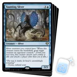 TAUNTING SLIVER (COMMANDER DECK) X4 Commander Masters Magic MTG MINT CARD - Image 1