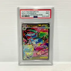 PSA 9 Mega Venusaur EX 177/132 SIR - Mega Evolution - Graded Pokemon Card - Image 1