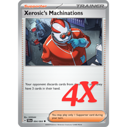 4X Pokemon TCG Xerosic's Machinations 064/064 Shrouded Fable Regular English NM - Image 1