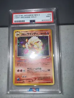 PSA 9 Light Arcanine Holo No. 059 Neo 4 2001 Pokemon Card - Image 1