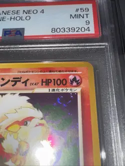 PSA 9 Light Arcanine Holo No. 059 Neo 4 2001 Pokemon Card - Image 2
