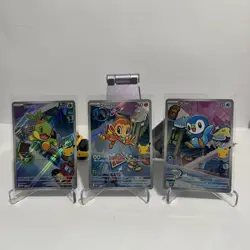 Pokemon TCG First Partner Illustration Collection Chimchar, Turtwig, Piplup NM - Image 1