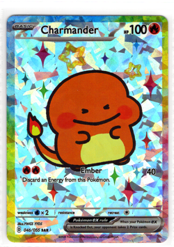 POKEMON - CHINESE DERP * CHARMANDER - CRACKED ICE FOIL HOLO - Image 1