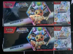 Lot Of 2 Pokemon Prismatic Evolutions Surprise Box+Booster Bundle Sams Club Set - Image 1