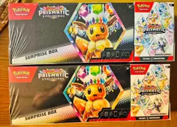Pokemon Prismatic Evolutions Surprise Box + Booster Bundle - Set of 2 -Sams Club - Image 1