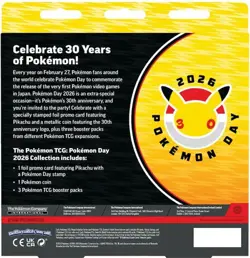 Used - Pokemon Day 2026 30th Anniversary Box Limited Edition Pikachu Promo - Image 2