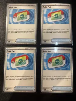 4x Poke Pad 198/217 Pokemon Mega Evolutions: Ascended Heroes - Image 1
