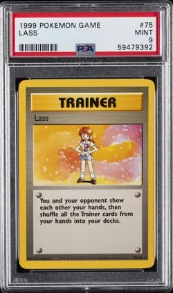 1999 POKEMON BASE SET UNLIMITED #75 LASS PSA 9 - Image 1