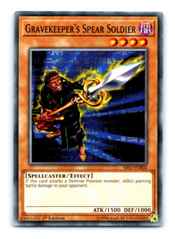 Gravekeeper's Spear Soldier - SS01-ENB02 - Common - 1st Edition Yugioh - Image 1