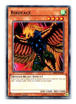 Birdface - SS02-ENC08 - Common - 1st Edition Yugioh - Image 1