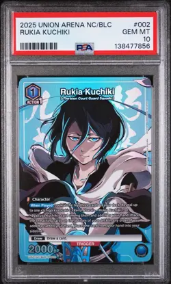 2025 BLC-3-002 Rukia Kuchiki Union Arena Bleach English PSA 10 - Image 1
