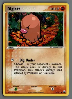 Diglett 61/112 FireRed & LeafGreen Pokemon Card - Image 1