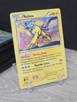Pokemon Card TCG Raikou 55/162 Blister Exclusives Cosmos 2015 Holo With Swirl - Image 1