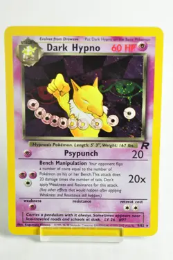 Pokemon card TCG Dark Hypno 9/82 Team Rocket 2000 English MP - Image 1