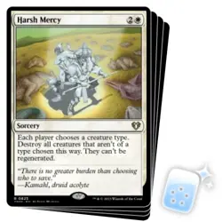HARSH MERCY (COMMANDER DECK) X4 Commander Masters Magic MTG MINT CARD - Image 1