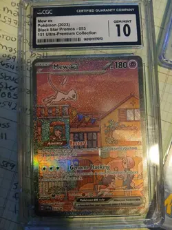 Mew ex 053 Sv: Scarlet & Violet Promo Cards Holo Graded CGC Gem Mint 10 - Image 1