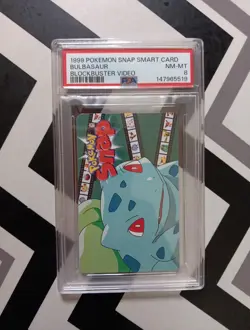 1999 Blockbuster Video Bulbasaur PSA 8 Pokemon Snap Smart Card WB Kids - Image 1