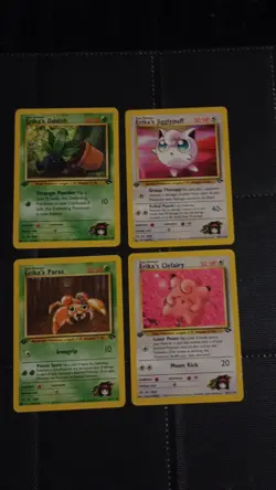 Pokemon Erika's Oddish, Jigglypuff, Paras, Clefairy 1st Edition Gym Challenge - Image 1