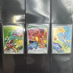 Pokemon First Partner Illustration Kanto Bulbasaur Charmander Squirtle 37 38 39 - Image 1