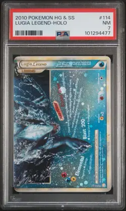 2010 Pokemon Heartgold & Soulsilver #114 Lugia Legend Holo Bottom PSA 7 - Image 1