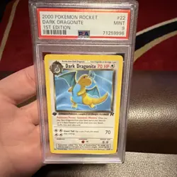 Pokemon Team Rocket Dark Dragonite 1st Edition Regular 22/82 PSA 9 2000 - Image 1