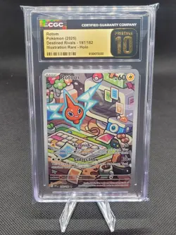 Pokemon Rotom CGC Pristine 10 Sv10: Destined Rivals 197/182 Illustration Rare H… - Image 1