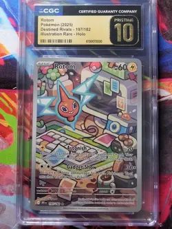 Pokemon Rotom CGC Pristine 10 Sv10: Destined Rivals 197/182 Illustration Rare H… - Image 3