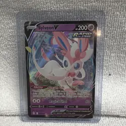 Pokemon Sylveon V Ultra Rare Holo SWSH07 Evolving Skies Rapid Strike 200 HP - Image 1