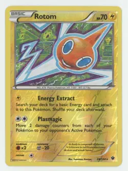 Pokemon XY - Fates Collide Rotom #24/124 Reverse Holo Rare - Image 1