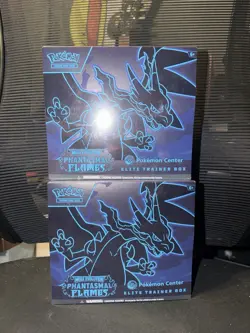 Pokemon Center Mega Evolution Phantasmal Flames Elite Trainer Box 2x Charizard X - Image 1