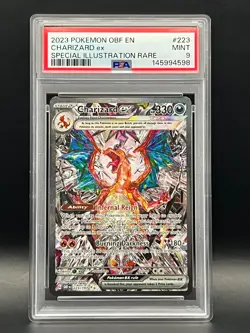 PSA Mint 9-Charizard EX Special Illustration #223- Pokemon 2023 Obsidian Flames - Image 1