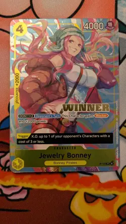 Jewelry Bonney (Heroines Battle Winner Pack) P-113 OnePiece Promotion Cards Foil - Image 1
