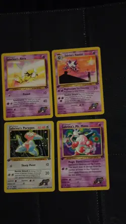 Pokemon TCG Sabrina's Abra, Haunter, Porygon, Mr.Mime 1st Edition Gym Challenge - Image 1