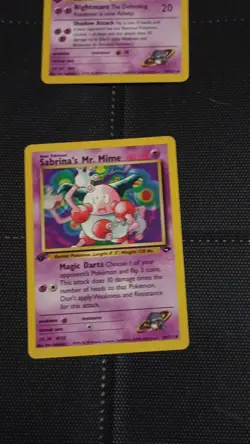 Pokemon TCG Sabrina's Abra, Haunter, Porygon, Mr.Mime 1st Edition Gym Challenge - Image 5