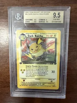 Pokemon Dark Raichu 1st Edition 83/82 Team Rocket Holo Rare Error - Image 1