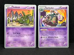 Pokemon Tcg Trubbish 56/122 & Garbodor 57/122 World Championships 2016 - Image 1