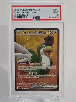 2023 Pokemon Pal En-Paldea Evolved Ultra Rare #247 Squawkabilly EX PSA 9 - Image 1