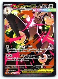 Pokemon Mega Lopunny ex ME02: Phantasmal Flames (PFL) Holofoil 128/094 NM - Image 1