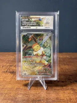 ACE 9 Eevee SVP 173 Black Star Promo Pokemon Center Stamped - Image 1