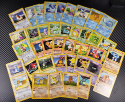Pokemon Base Set SHADOWLESS Uncommon/Common WotC - 39 Card Lot LP/MP - Image 1