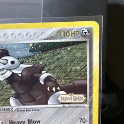 Pokemon Aggron EX Legend Maker Holo Card 2/92 Reverse Stamp - Image 2