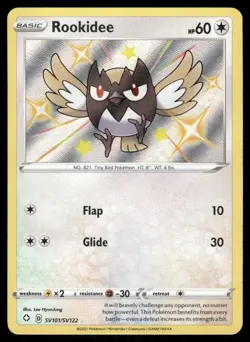 Pokemon Cards Rookidee SV101/SV122 Shining Fates Shiny Vault Rare Shiny NM *2 - Image 1