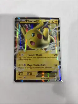 Pokemon Pikachu EX XY174 Black Star Promo 2016 Holo Card TCG - Image 1