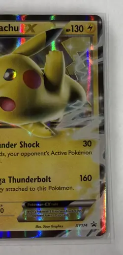Pokemon Pikachu EX XY174 Black Star Promo 2016 Holo Card TCG - Image 4