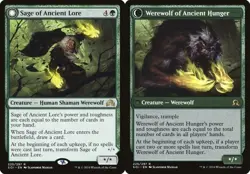 Sage of Ancient Lore // Werewolf of Ancient Hunger SOI NM MTG - Image 1