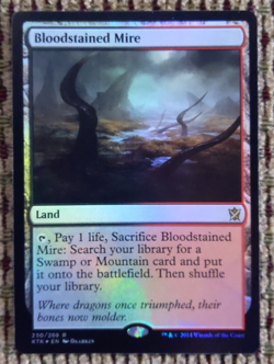 Bloodstained Mire – FOIL – Strong NM | Khans of Tarkir | 2014 Fetch Land Value - Image 1