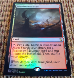 Bloodstained Mire – FOIL – Strong NM | Khans of Tarkir | 2014 Fetch Land Value - Image 3