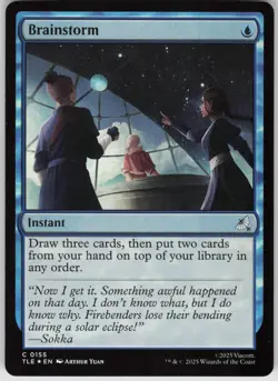 MTG Brainstorm Foil NM Avatar: The Last Airbender: Eternal Legal Magic 155 - Image 1