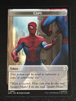 MTG Universes Beyond: Spider-man Copy/Human Citizen Double-Sided Token 0001/0004 - Image 1