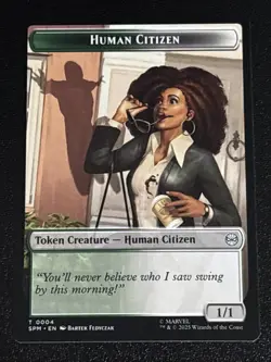 MTG Universes Beyond: Spider-man Copy/Human Citizen Double-Sided Token 0001/0004 - Image 2